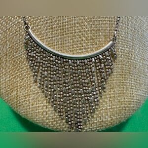 M Italy 925 Fringe Waterfall Elegant Silver Necklace